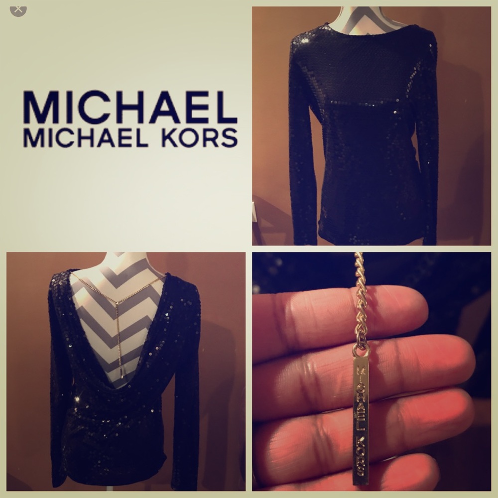 Michael Kors drape back Top